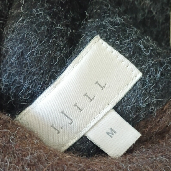 Vintage J. Jill Reversible Brown And Gray Charcoal Wool Trench Coat Medium - Picture 4 of 11